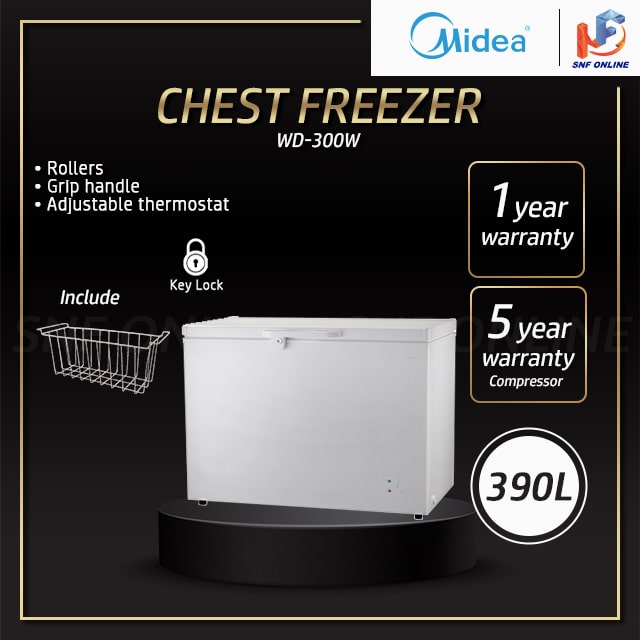Midea 390L Chest Freezer WD-300W (White Inner)