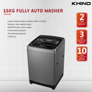 Khind Mesin Basuh 15KG Inverter Fully Auto Washing Machine WM150A