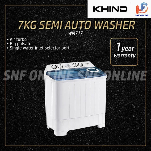 Khind 7KG Semi Auto Washing Machine Mesin Basuh WM717