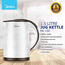 Midea Cerek Elektrik 1.5L Jug KettleDouble Wall MK-15D