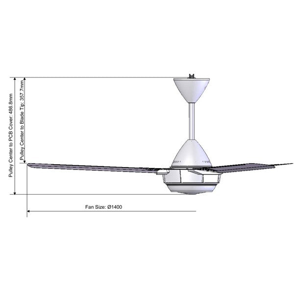 KDK 3 Blade Ceiling fan With Remote Kipas Syiling K14X2 K14X2-GY
