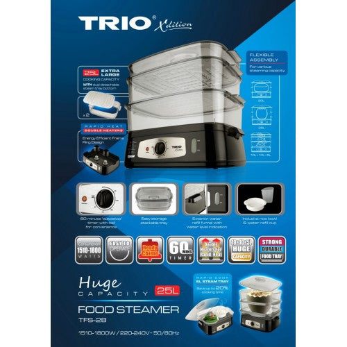 Trio Food Steamer 25L TFS-28 TFS28