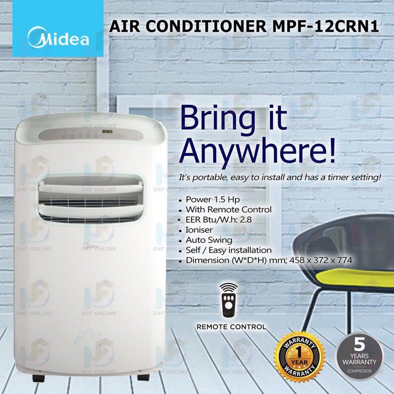 Midea 1.5HP Portable Air Conditioner MPF-12CRN1 Aircond