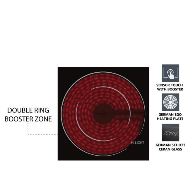 Elba Built-in Electric Ceramic Hob ECH-K7013ST(BK) ECH-K7013STBK