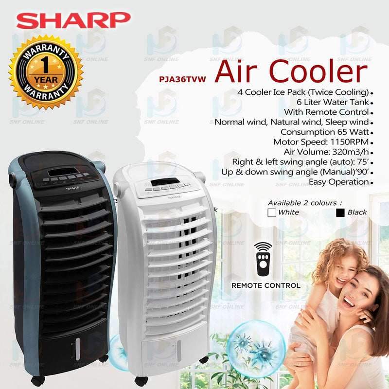 Sharp Air Cooler Penyejuk Udara 6L PJA36TVW PJA36TVB