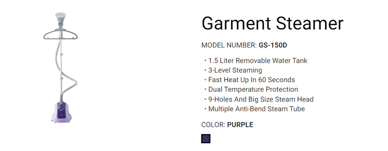 Midea Garment Steamer GS-150D GS150D