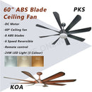Elmark Kipas Siling Vortices 60'' 8 Blade DC Motor Ceiling Fan ELMARKVORTICES-KOA