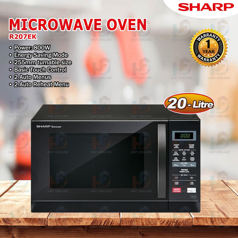 Sharp 20L Microwave Oven - Touch Control R207EK
