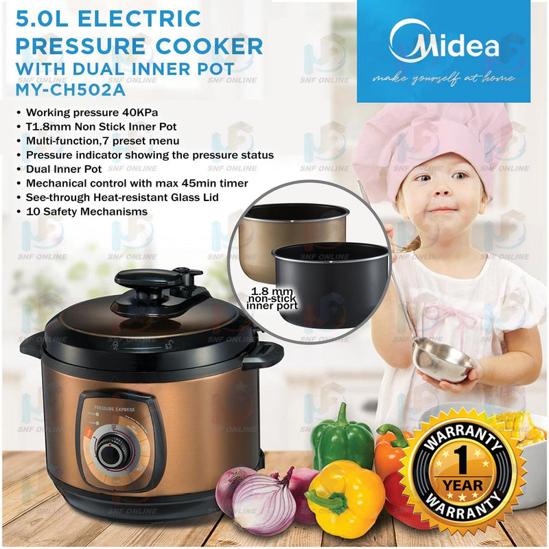 Midea Pressure Cooker 5.0L - Dual Pot MY-CH502A MYCH502A