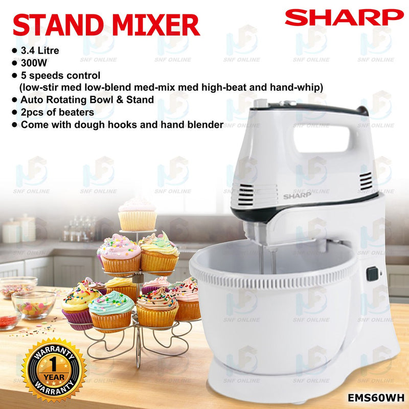 Sharp Stand Mixer Pengadun Kek EMS60WH