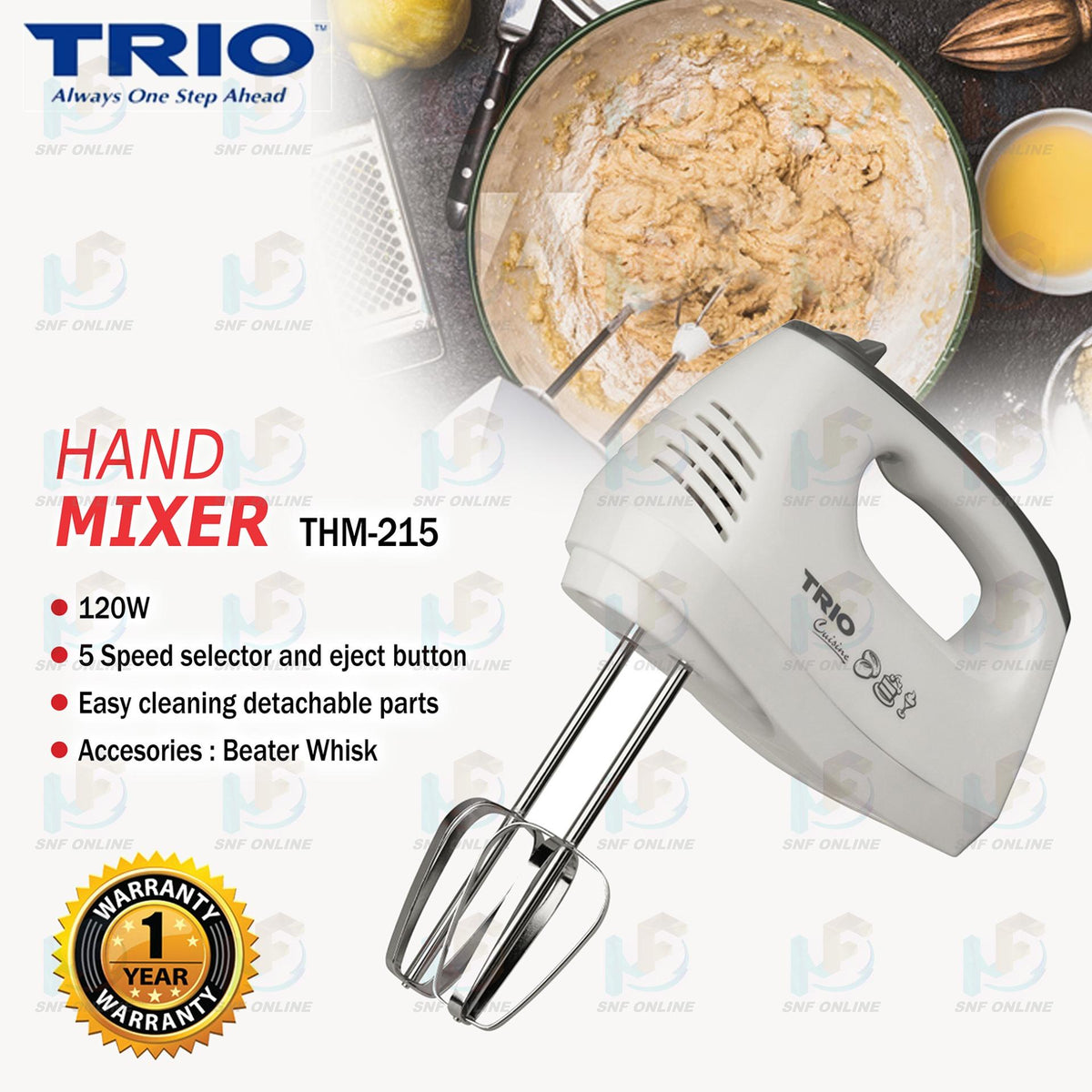 TRIO Pengadun Tangan Hand Mixer THM-215
