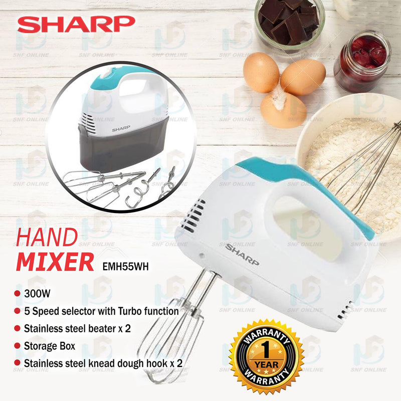 Sharp Pengadun Tangan - Hand Mixer EMH55WH