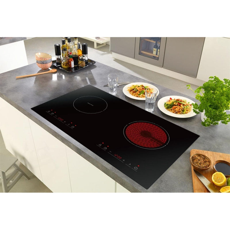Midea Cooker Hood 1500m³/hr MCH-90J52 + Midea Built In Glass Hob (76 cm) MC-IHD361