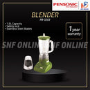 Pensonic 1.0L Mesin Pengisar Kering Blender with Dry Mill PB-3203