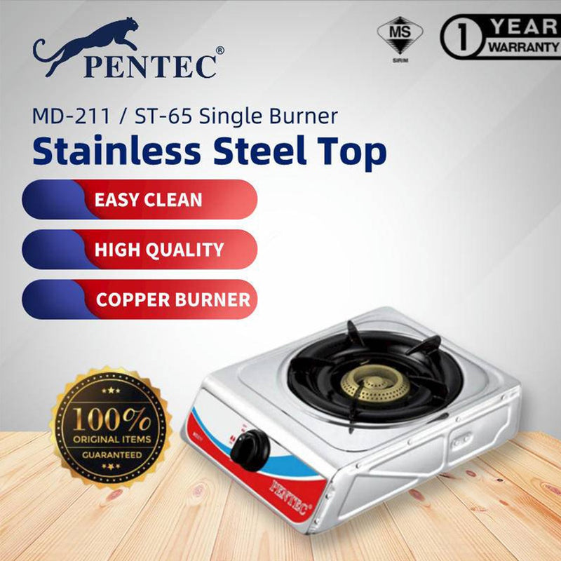 Pentec Gas Stove Single Burner Dapur Gas MD-211