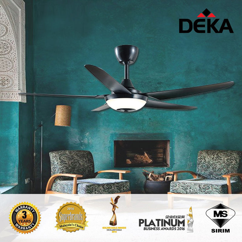 Kronos By Deka 5 Blade Ceiling Fan 56” with Remote Control And LED Light Kipas ceiling DR20L