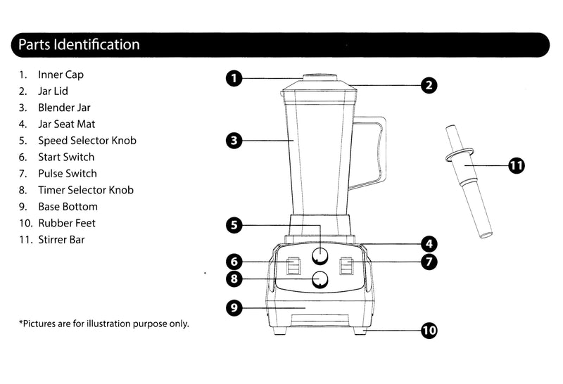 Khind 2.0L Multifunction Heavy Duty Blender PRO BL2000P