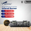 Pentec Dapur Gas Infared Burner Stove Tempered Glass Built-In Gas Cooker MD-827 MD827