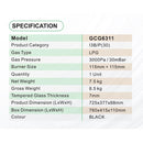 Khind Glass Top Gas Cooker Dapur Gas Kaca GCG6311