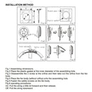 Elba Kipas Pengudaraan 8 Glass Mounted Ventilation Fan Glass Exhaust Fan EGVF-E0615(WH)