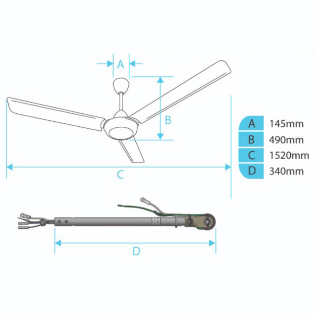 Khind Ceiling Fan 60’’ (3set/box) CF618 CF618B
