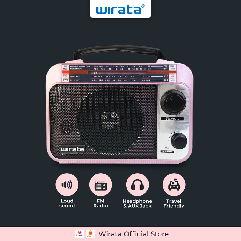 Wirata Portable Radio With AUX LTQ1 LTQ1A