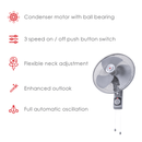 KDK 16'' Wall Fan Metal Blade KV408