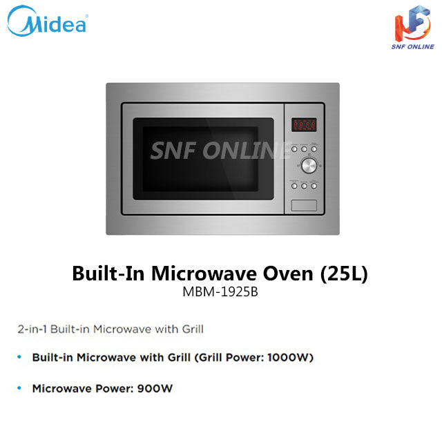Midea 25L Built-In Microwave Oven With Grill MBM-1925B