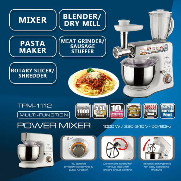 Trio Multi Function Power Mixer 5.5L TPM-1112