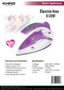 Khind Electric Steam Iron EI228T