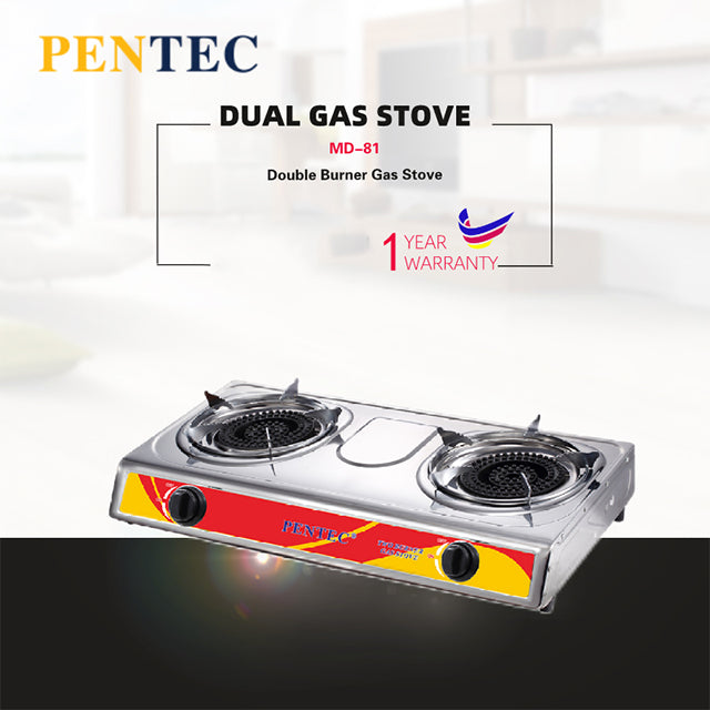 Pentec Double Burner Gas Cooker MD81 MD-81