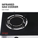 Aiwa Infrared Double Burner Table Top Glass Hob Gas Cooker AGS-1515GIR