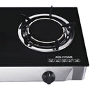 Aiwa Infrared Double Burner Table Top Glass Hob Gas Cooker AGS-1515GIR