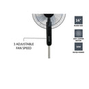 Elba 16'' Stand Fan ESF-J1656(BK)