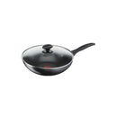 Tefal 28cm Cookware Cook & Clean Wokpan With Lid B22572 B2257295