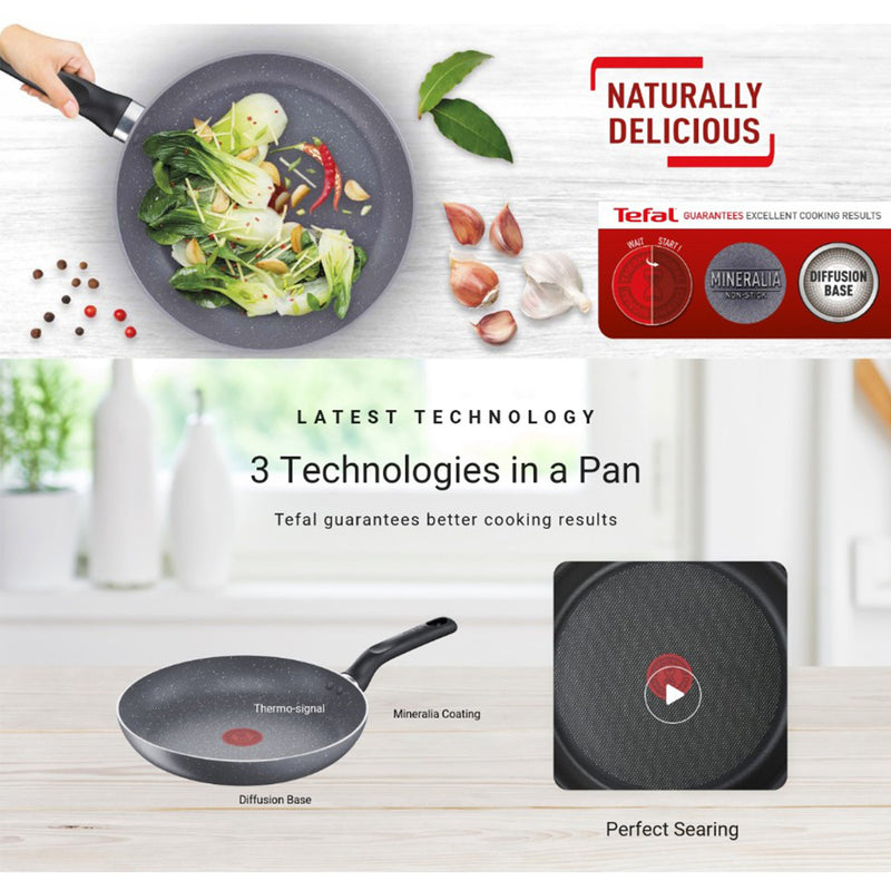 Tefal 28cm Cookware Natura Frypan Pan Non-Stick B22606 B2260695