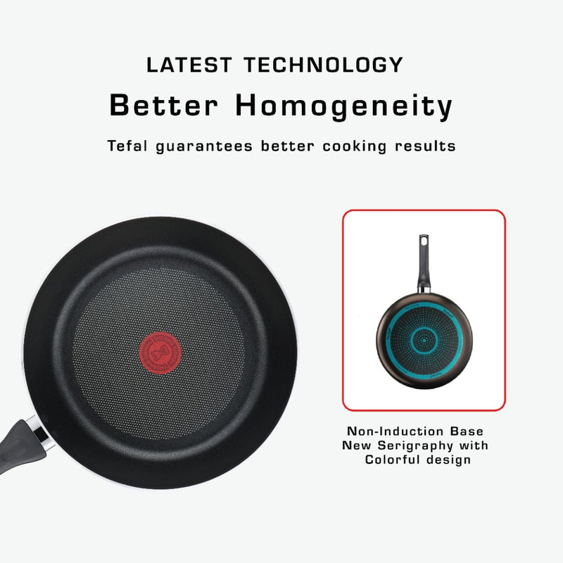 Tefal 28cm Cookware Cook & Clean Frypan Pan Non-Stick B22506 B2250695