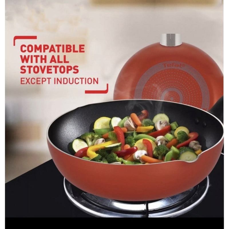 Tefal Fresh Start 6pc Set Frypan 20cm + Frypan 24cm + Deep Frypan 26cm + Sauce pan 18cm With B507S695
