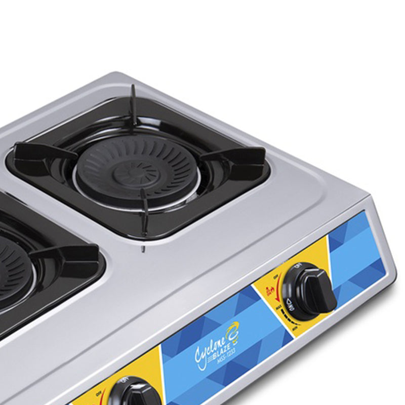 Milux Stainless Steel Gas Stove MSS-1233 (Triple Burner)