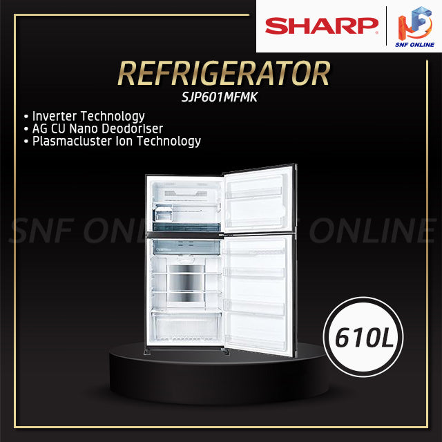 Sharp Refrigerator J-Tech Inverter - Pelican Series (610 L) SJP601MFMK