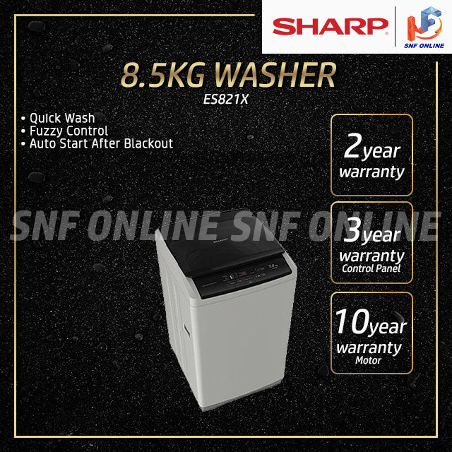 Sharp Fully Auto Washing Machine (8.5 kg) ES821X