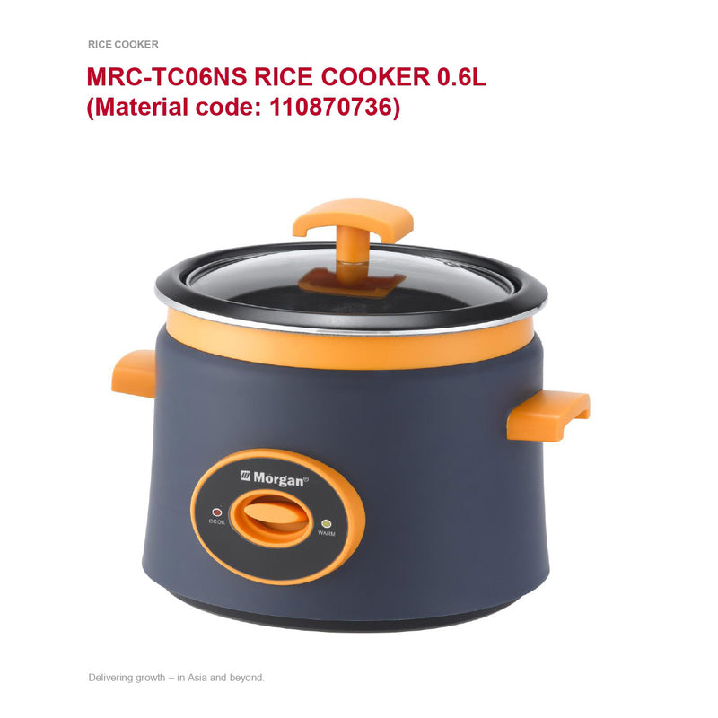 Morgan 0.6L Rice Cooker MRC-TC06NS