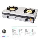 Khind Stainless Steel Gas Cooker GC9122