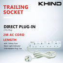 Khind Trailing Socket LN8134W