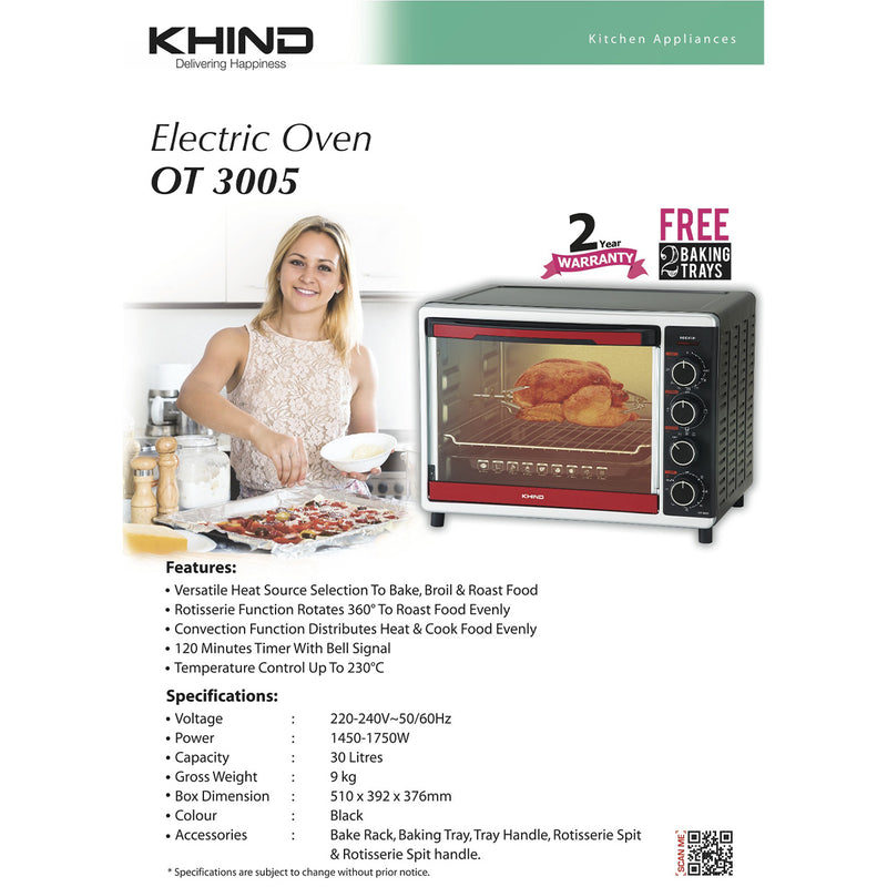 Khind 30L Electric Oven OT3005