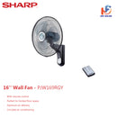 Sharp Kipas Dinding - Wall Fan With Remote (16”) PJW169RGY