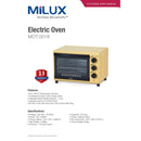 Milux 18L Electric Oven MOT-0018