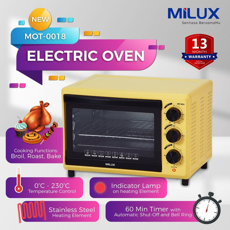 Milux 18L Electric Oven MOT-0018