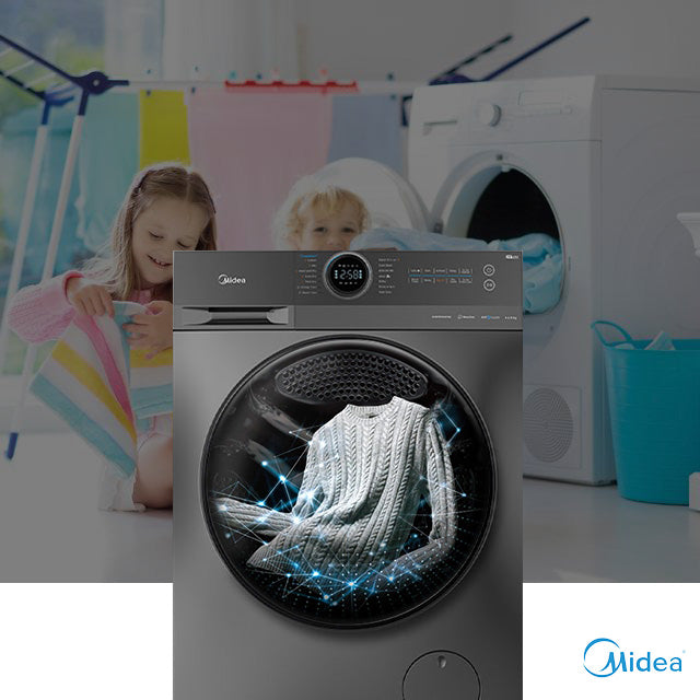 Midea 2 In 1 Front Load Washer Dryer (10KG + 7KG) MF200D100WB