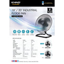Khind 18’’ Industrial Floor Fan Aluminium Blade FF1803B